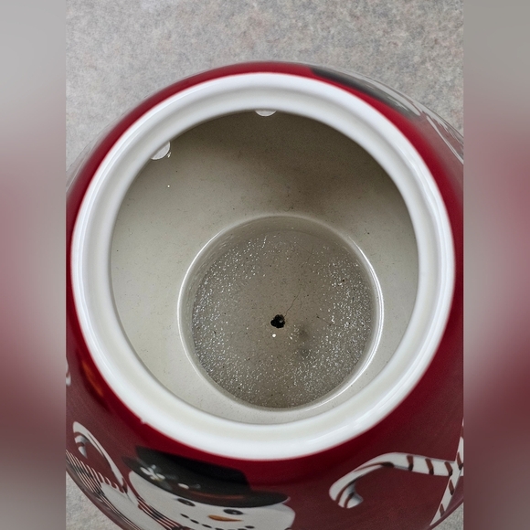 BH&G Jar Candle Ceramic Shade Frosty Peppermint Snow - Picture 4 of 9